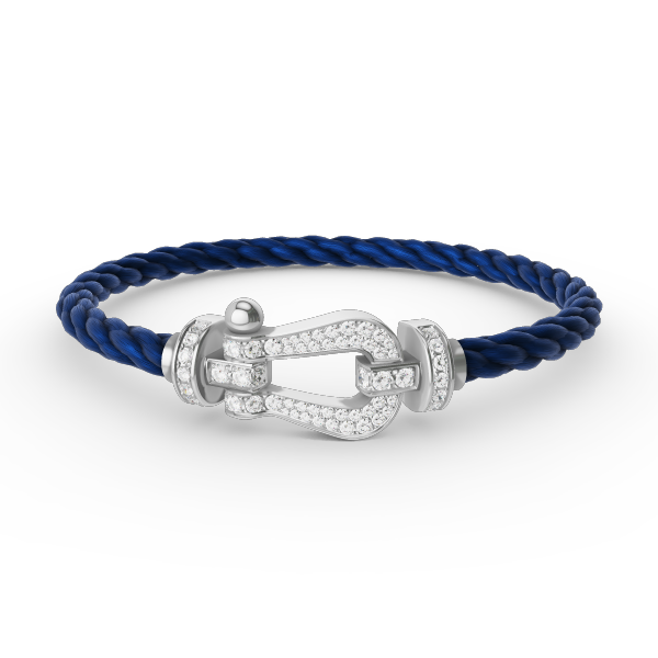 ??MIRA?¡¥FORCE LARGE HORSESHOE FULL DIAMOND BRACELET SILVER