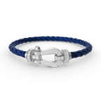 ??MIRA?¡¥FORCE LARGE HORSESHOE FULL DIAMOND BRACELET SILVER