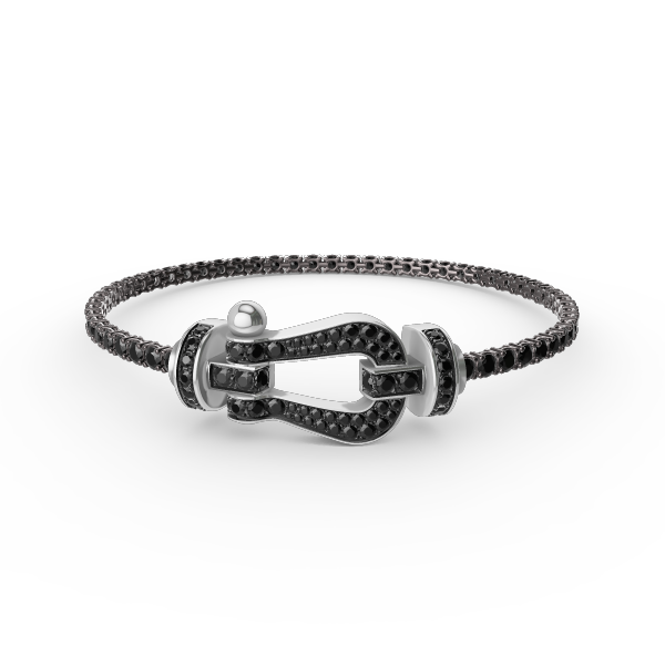 ??MIRA?¡¥FORCE  LARGE HORSESHOE FULL DIAMOND TENNIS BRACELET